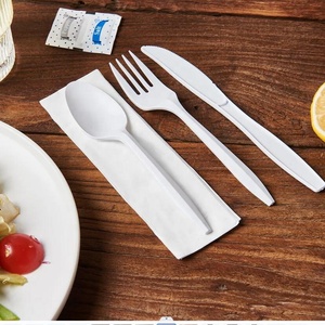 Dùng một lần PP cá nhân bọc thiết lập dao kéo bao gồm 2.5 gram <span class=keywords><strong>6</strong></span> inch PP muỗng và một lớp khăn ăn - Product Image 5