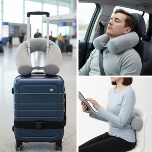 Oreiller de voyage en mousse à mémoire de forme flexible et léger, réglable, pour le soutien cervical de <span class=keywords><strong>la</strong></span> tête, pour <span class=keywords><strong>dormir</strong></span> en voiture, en avion - Product Image 4