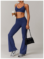 Ensemble de soutiens-gorge de sport légers et confortables pour femmes, col en V, dos croisé, avec logo frontal, idéal pour le yoga