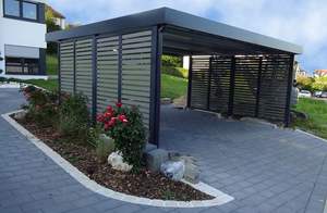 Sıcak satış tarzı garajlar kanopiler Carports park barınak alüminyum panjur çerçeve cam Carports - Product Image 5