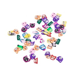 Autocollants pour nail art en argile polymère, paquet de 50g, décorations rondes auto-adhésives pour fournitures de nail art - Product Image 5