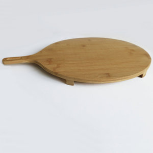 Bamboo <b>Round</b> <b>Serving</b> <b>Tray</b> 34.5 Cm Diameter For Restaurant Use Solid Wood Pattern Design - Product Image 5