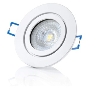 Cadre en aluminium <span class=keywords><strong>IP44</strong></span> comprend GU10 7 W blanc chaud lumière encastrée fermeture par clic cadre <span class=keywords><strong>de</strong></span> montage projecteur encastré pour <span class=keywords><strong>salle</strong></span> <span class=keywords><strong>de</strong></span> <span class=keywords><strong>bain</strong></span> - Product Image 1