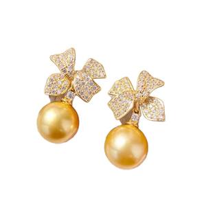 22646 S925 Accesorios de Plata para DIY con Perlas, Bandeja Vacía con Forma de Lazo para Perlas Redondas de 9-13 mm, para Pendientes de Moda - Product Image 5