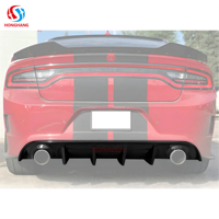Difusor de coche Honghang para Dodge Charger 2015-2023, difusor trasero de escape cuádruple para Dodge Charger, labio trasero, Material ABS, negro mate