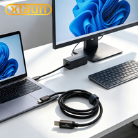 Cable Coaxial de Alta Velocidad XTAURI 4.0 USB Thunderbolt 4 de Cobre Puro, 40 Gbps, 8k60hz, Blindaje Trenzado, Carga Rápida de 5A para Computadora