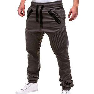 Pantalon de jogging décontracté en velours côtelé pour homme, léger, avec cordon de serrage, plissé devant, multi-poches, style sportswear hip-hop Harem J0009 - Product Image 5