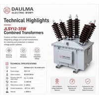 Transformateur combiné CT VT 35 kV JLSY12-35W 200/5A classe 0,2S pour la spécification technique de comptage extérieur