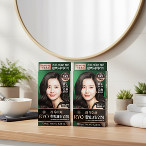 120G*2ea Ryo Uachae Stylish Gray Fish Cream Dark Brown <b>Foam</b> Temporary Hair Color 3N <b>Model</b> 8809925188570 Korean All Hair Types - Product Image 2