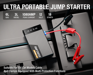 Arrancador de Baterías de Coche Portátil Inteligente, Banco de Energía de Emergencia USB de 12 V para Coche y Camión, Corriente Máxima de 8000 mAh para Motocicletas - Product Image 4