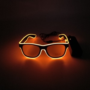 Lunettes illuminées sans fil 3 modes Lunettes lumineuses à LED phosphorescentes pour les fêtes DJ Halloween Noël - Product Image 1