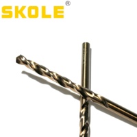Foret hélicoïdal droit SKOLE de haute qualité en HSS 4 mm M35 Cobalt avec revêtement Ti pour le perçage de la maçonnerie