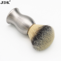 Nouveau Design 1pc En Acier Inoxydable Rasage Barbe Brosse Vegan Cheveux Barber Outils