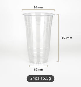 Taille personnalisée/LOGO Vente en gros gobelet en plastique 98mm 12oz 14oz 16oz 18oz 20oz 24oz gobelets jetables transparents pour boissons froides en <span class=keywords><strong>PET</strong></span> avec couvercles - Product Image 6