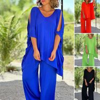 SUHE CFW-002 Pakaian Santai Wanita Lengan Pendek Logo Kustom Bahan Rajut Modal Lembut Pinggang Elastis Bernapas Cepat Kering Musim Panas Gugur