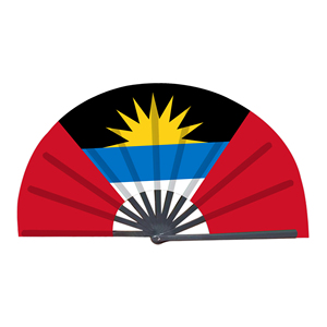 Abanicos Plegables de Bambú con la Bandera de Antigua y Barbuda al por Mayor, Abanico de Mano para Carnaval, Boda, Festival, Fiesta, Agencia de Viajes - Product Image 3