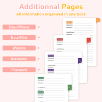 Carnet de mots de passe rose en relief 3D avec onglets A-Z, organiseur sécurisé pour les connexions et les sites web, idéal pour le bureau à domicile, garde vos informations en sécurité