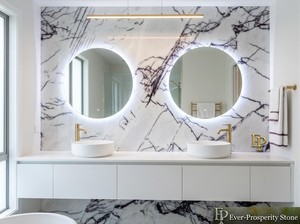 Grande dalle de marbre poli aux parfums naturels de prune, design moderne pour hôtels, villas, bâtiments commerciaux, intérieur et extérieur - Product Image 3