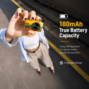 Mini caméra numérique rétro S4, enregistreur vidéo Full HD 1080P, filtres créatifs, autocollants, zoom 16X, écran IPS, caméscope numérique, détection de sourire - Product Image 1