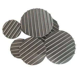 Baitong 304 316 Micron Stainless Steel Wedge Wire Johnson Filter Mesh dengan Layar Pengaku