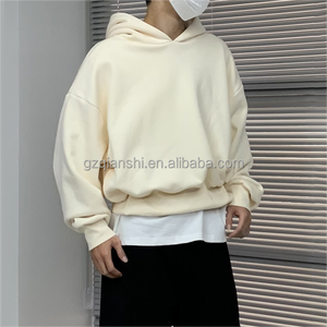 เสื้อฮู้ดดี้ผ้าฝ้ายเฟรนช์เทอร์รี่แบบเรียบ หนัก 500 กรัม ทรงโอเวอร์ไซส์ ผลิตจำนวนมาก ผู้ผลิตเสื้อฮู้ดดี้ทรงครอปแบบเรียบสำหรับผู้ชาย - Product Image 4