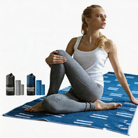 Serviette de yoga personnalisée imprimée de haute qualité, super absorbante, en microfibre gaufrée antidérapante pour le sport, la remise en forme et la gym