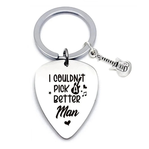 Porte-clés plectre de guitare en métal, étui de rangement pour plectres de guitare en acier inoxydable, porte-clés plectre de guitare - Product Image 4
