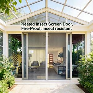 Puerta Corredera de Patio de Calidad Premium con Malla Antimosquitos Certificada CE, Panel de Malla a Prueba de Insectos, Cortina Antimosquitos Personalizable - Product Image 1