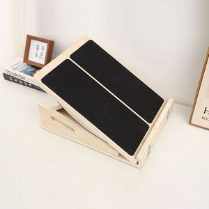 Planche inclinée portable en bois, polyvalente, pour étirements, repose-pieds, entraînement d'équilibre, de souplesse et de résistance des chevilles - Product Image 1