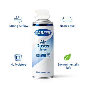 Aerosol de Aire Comprimido Profesional CAREER de 400 ml, Libre de Humedad, para Electrónica Sensible y Lentes de Cámara - Product Image 1