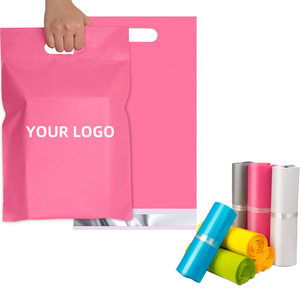 Commercio all'ingrosso impermeabile vestiti imballaggio borsa del corriere biodegradabile nero spedizione borse di spedizione Premium borsa del corriere con Logo - Product Image 1