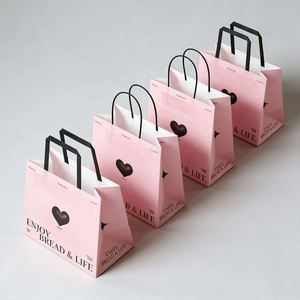 Bolsas de Papel Kraft Ecológicas para Llevar Comida Rápida, con Asas Planas y Personalizadas, para Panadería, Pastelería y Pan - Product Image 3