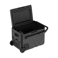 Glacière isotherme portable en plastique de grande capacité (35 L), résistante à l'eau, durable, avec roues, pour la pêche