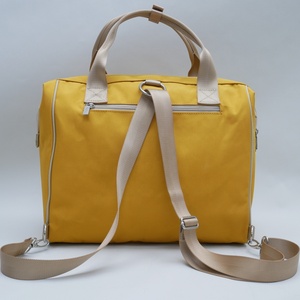 Multifunctional 3-in-1 Yellow Canvas <b>Laptop</b> Tote Bag Convertible <b>Backpack</b> Crossbody Bag for <b>Work</b> Travel Daily Commute - Product Image 1