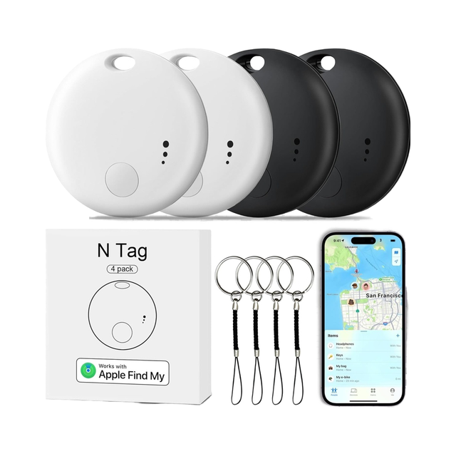 Smart GPS Tracker Locator Item Finder for Keys Wallet Luggage Pets Bag IOS Compatible with Apple Find My