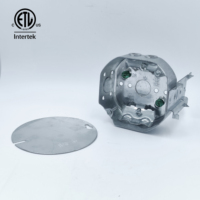 Caja de Conexiones Eléctricas Octogonal de 4 Pulgadas, Impermeable, de ABS y Acero, con Certificación CETL 54151-LB, con Soporte Lateral, Nivel de Protección IP65