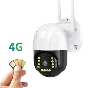 4g sim卡摄像机户外工厂OEM 5MP星光V380专业监控摄像机4G sim卡LTE安全闭路电视4g闭路电视PTZ IP摄像机