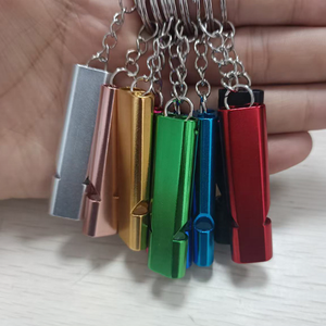 批发双音生存口哨钥匙扣-铝合金户外野营徒步紧急安全钥匙圈 - Product Image 6