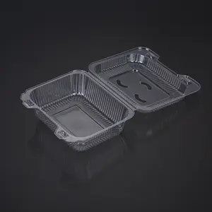 Wholesale Blister Packaging Transparent Takeout Boxes Plastic Blister Clamshell Cookie Tray Food Packaging