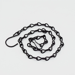 Planta <span class=keywords><strong>de</strong></span> Metal negro decorativa moderna, maceta ajustable <span class=keywords><strong>de</strong></span> 3 puntos, maceta <span class=keywords><strong>de</strong></span> flores, cadena <span class=keywords><strong>de</strong></span> repuesto <span class=keywords><strong>colgante</strong></span> con gancho <span class=keywords><strong>de</strong></span> techo - Product Image 5