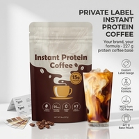 Poudre de café protéiné instantané à marque privée OEM, formule personnalisée, 227g, sachet de 15g de protéines