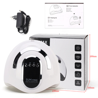 Lampe à ongles UV LED professionnelle 220W SUN X10 MAX - Séchoir à ongles haute puissance pour tous les gels avec capteur intelligent - Outil de qualité professionnelle