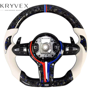 Volante Deportivo Kryvex de 3 Brazos en Fibra de Carbono con LED de Alto Rendimiento, 35 mm, para <span class=keywords><strong>BMW</strong></span> Serie F: F10, F30, F20, F22, F32, F36 - Product Image 4