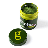 Boîtes en métal hermétiques de qualité alimentaire pour poudre de thé matcha, tailles 30g, 40g, 50g, avec couvercle à vis et autocollant