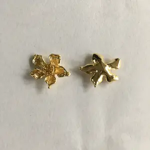 New arrival super value thin gold series DIY jewelry Chinese 24K Gold Filled brass hollow flower pendant for decorate