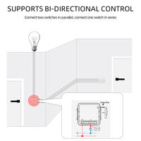 Module de relais intelligent mini interrupteur TYSH 1/2/3/4 gang Tuya Wifi Zigbee compatible avec la commande vocale Google Home Alexa