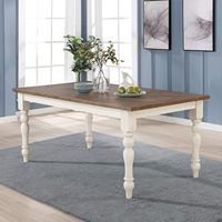 Ländlicher Stil Prato Bauernhaus 6-teiliges Esszimmer-Set Esstisch 4 Kreuzrücken-Stühle Bank Antik Weiß Distressed Wohnmöbel