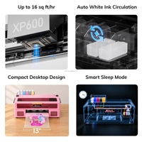 Printer DTF Haolic New XP2 A3 XP600 dengan Mode Liburan, Pembersihan Otomatis, dan Sirkulasi Tinta Putih untuk Mesin Cetak Kaos