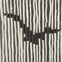 Rideau de porte en bambou artisanal traditionnel avec motif d'hirondelle
