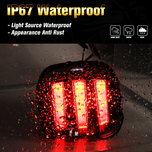 Feu arrière LED au design unique avec fonction clignotante ambre, accessoires de <span class=keywords><strong>moto</strong></span> pour <span class=keywords><strong>Harley</strong></span> <span class=keywords><strong>Davidson</strong></span> - Product Image 4